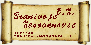 Branivoje Nešovanović vizit kartica
